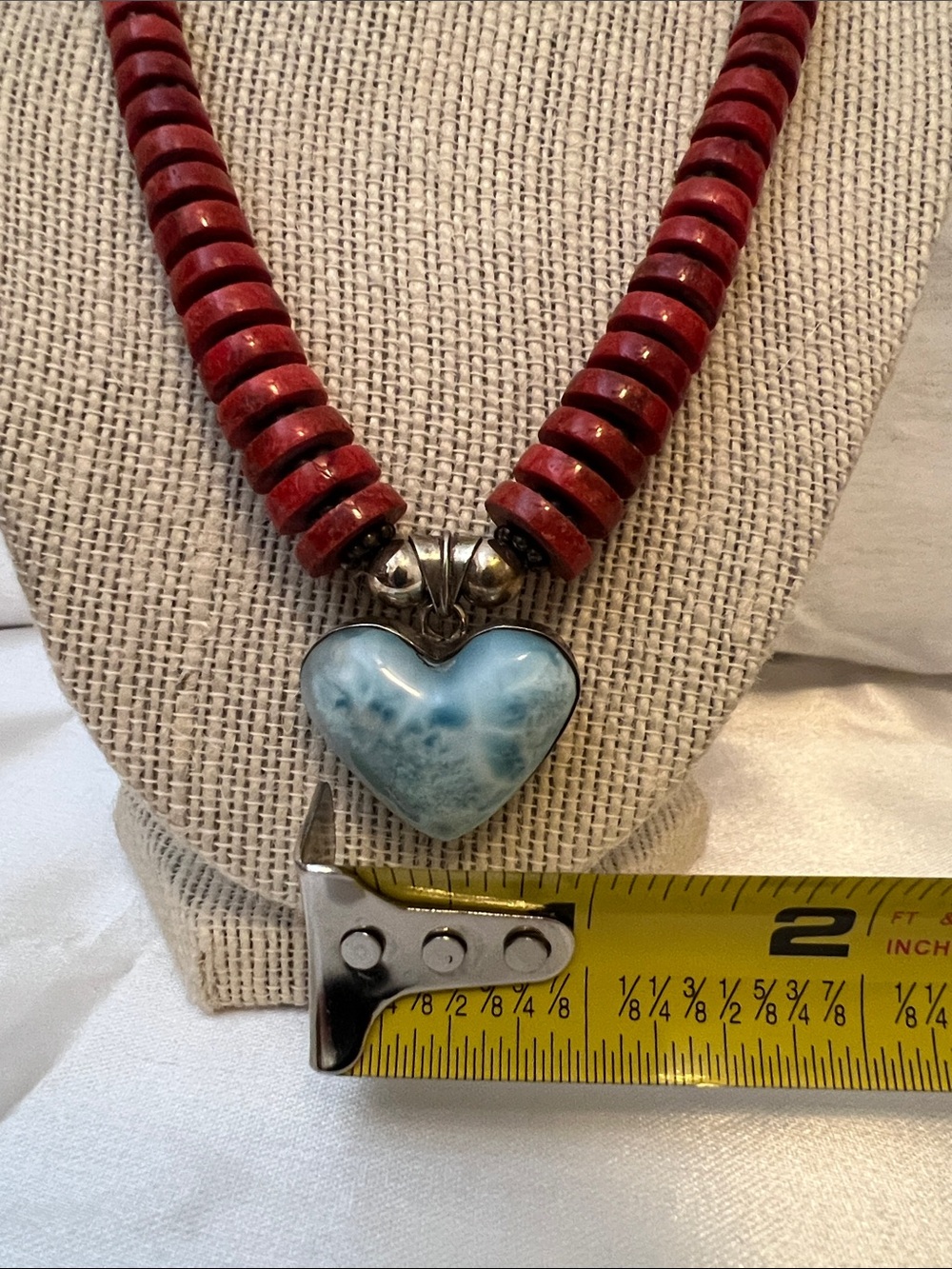 Coral and Larimer Necklace - Picture 6 of 7
